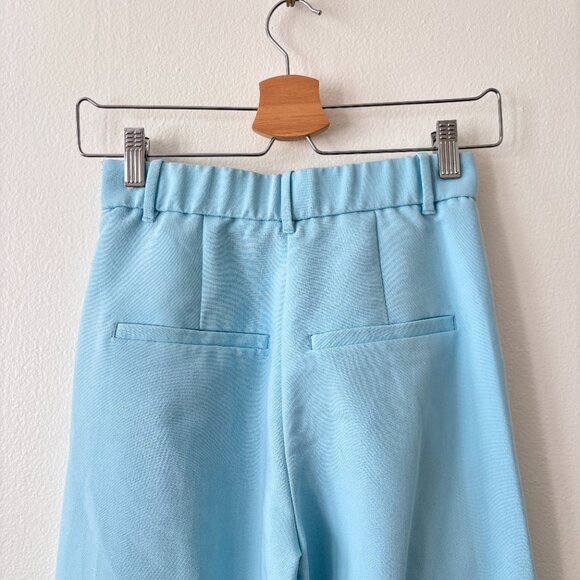Abercrombie & Fitch Sloane Pleated Tailored Pants in Light Blue - Picture 6 of 7